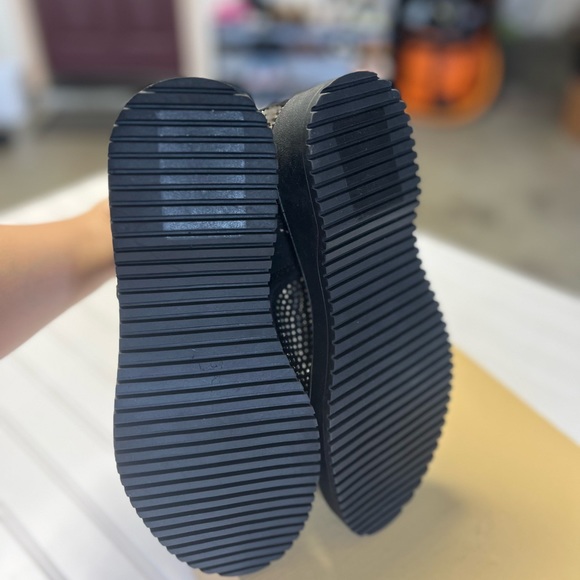 MADDEN GIRL Kurro Bedazzled Black Combat Boots Women Size 6.5 - Picture 6 of 8